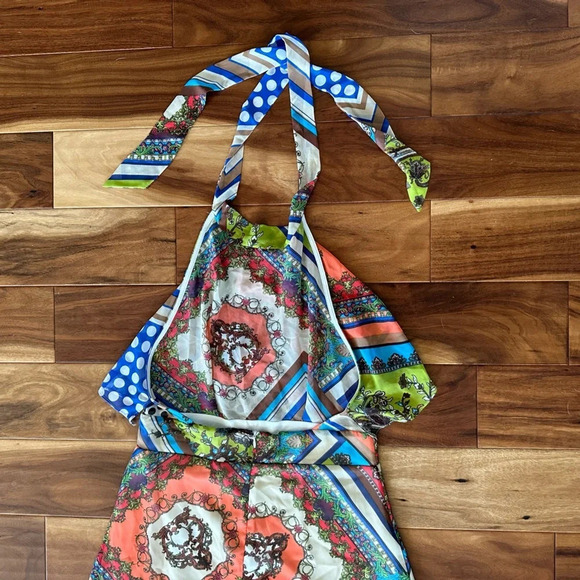 Freshine Halter Backless Maxi Flowy Printed Dress size Large - Picture 6 of 7